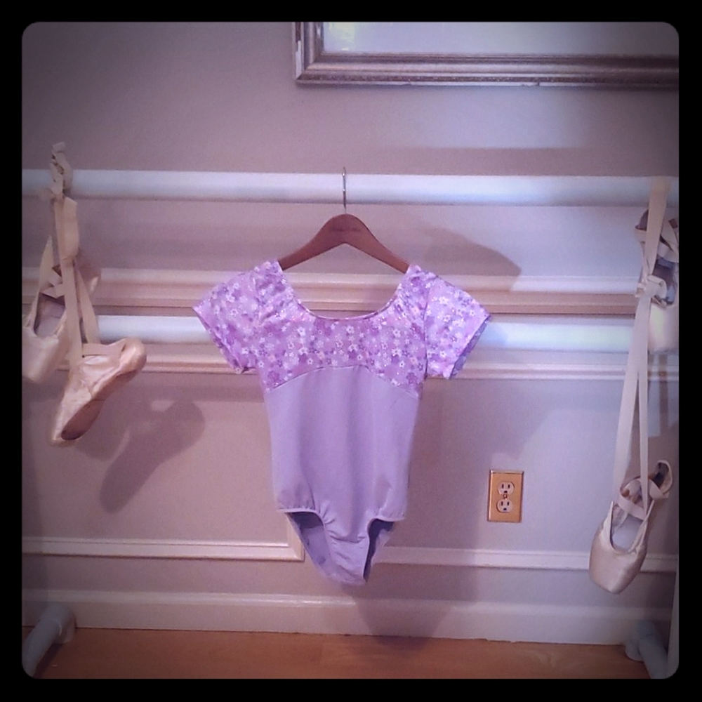 Purple  flower leotard